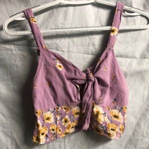 Adjustable crop top lovecrazy jrs summer tank top small 24”